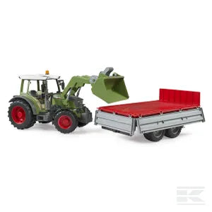 Bruder Fendt Vario 211 traktor med frontlæsser og tiptrailer