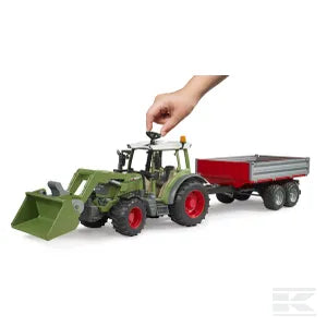 Bruder Fendt Vario 211 traktor med frontlæsser og tiptrailer