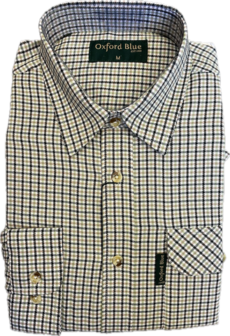 Oxford Blue Dogstooth Skjorte