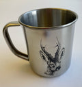 Stabilotherm kop i rustfrit stål med motiv af rådyr