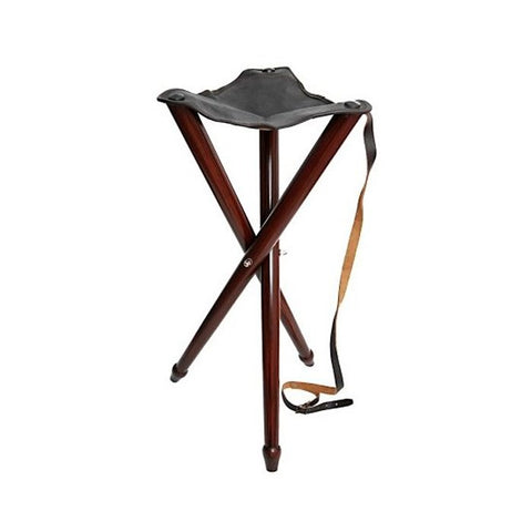 Grey Oak 3-benet stol m/lædersæde, 50 cm